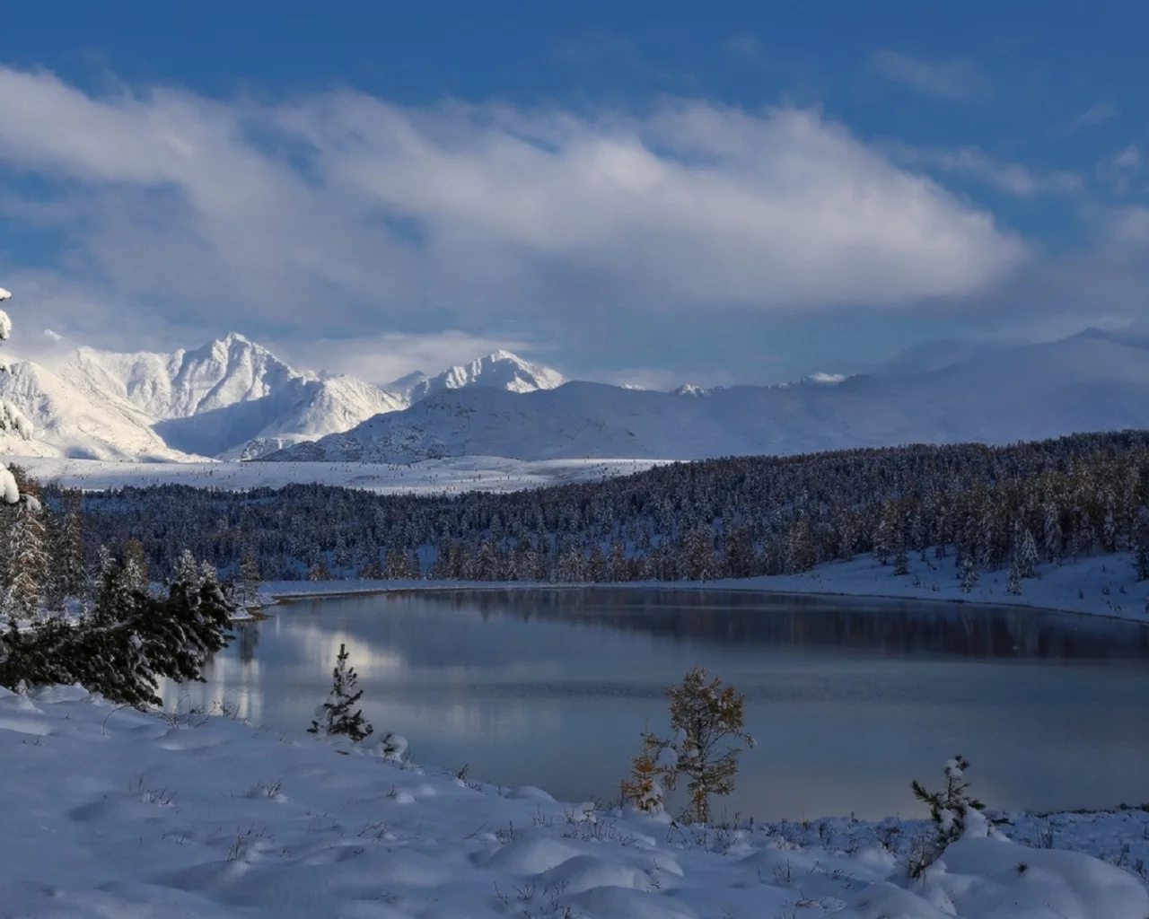 горное озеро, алтай