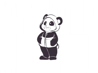 панда, рисунок