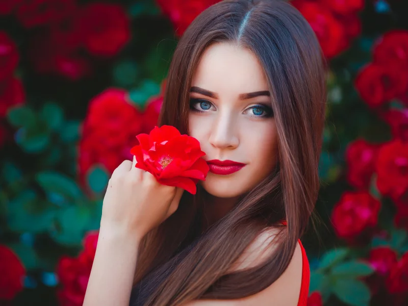 девушка, портрет, взгляд