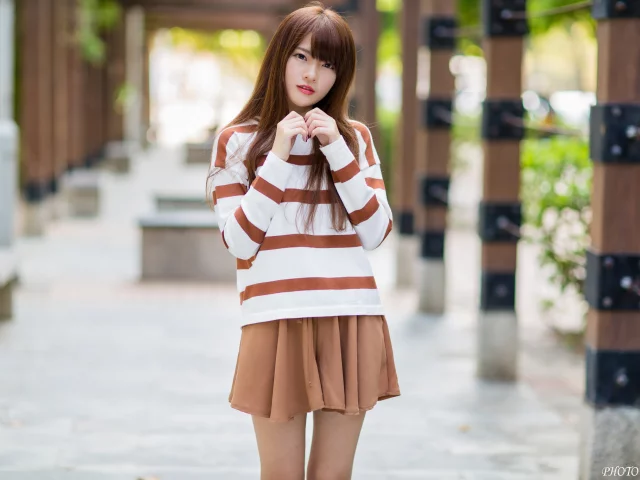 девушка, азиатка, xin xin