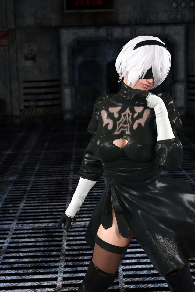 nier automata, девушка