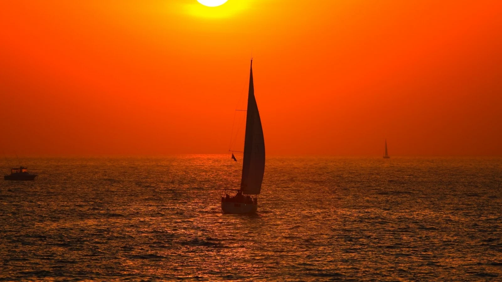 яхта, море, солнце