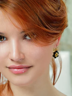 улыбка, красотка, в белом