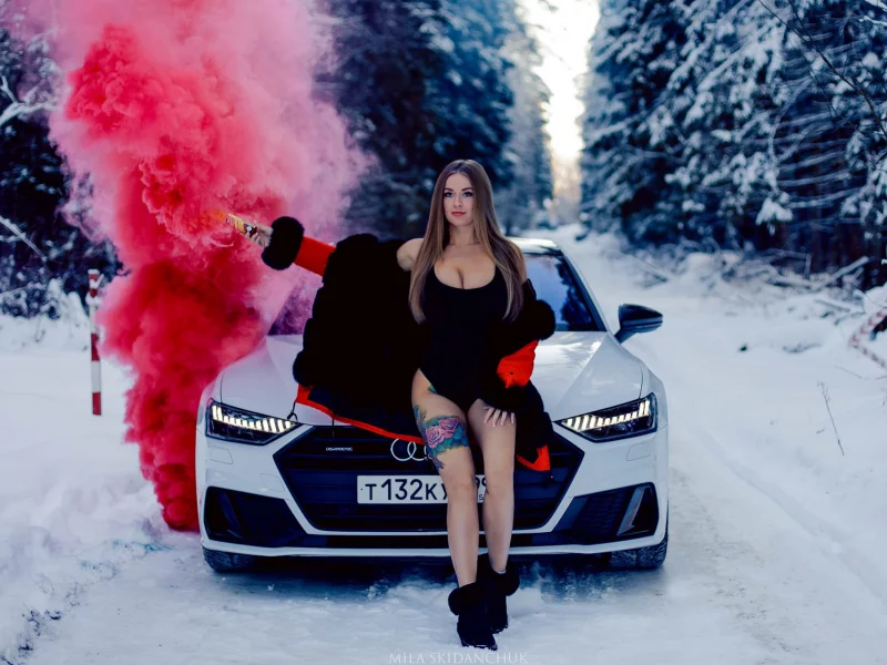 машина, автомобиль, девушка