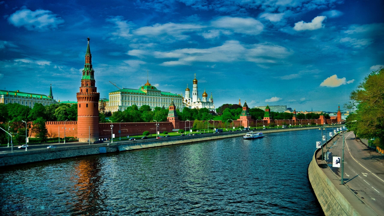 москва, кремль, москва река