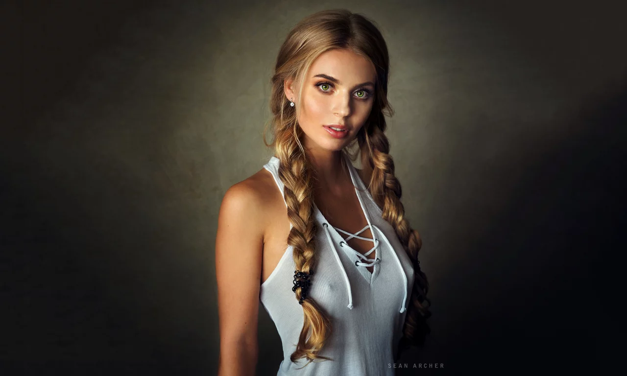 девушка, милая, симпатичная, косички