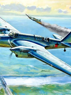 самолёт, сб2, бомбардировщик, советский союз