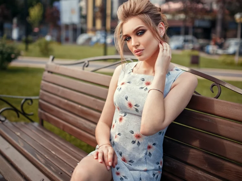 красивая, девушка, блондинка