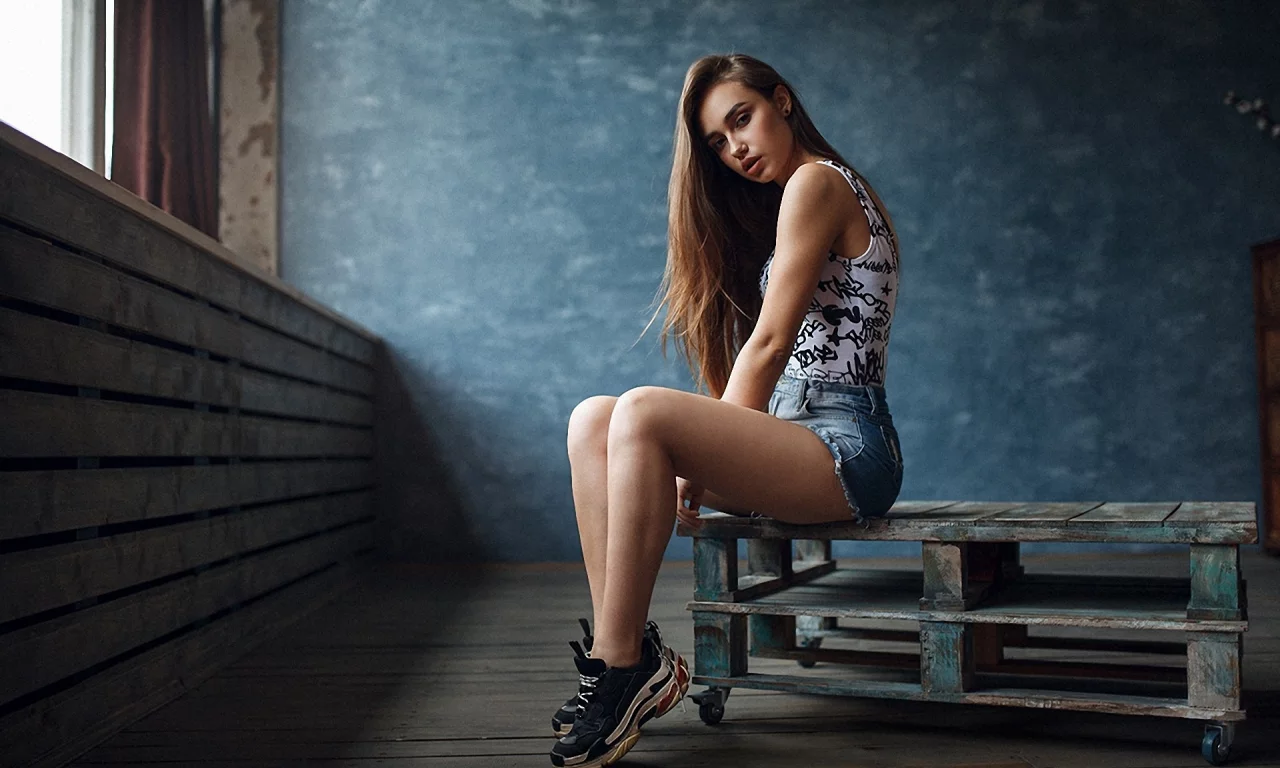 девушка, милая, симпатичная, шорты
