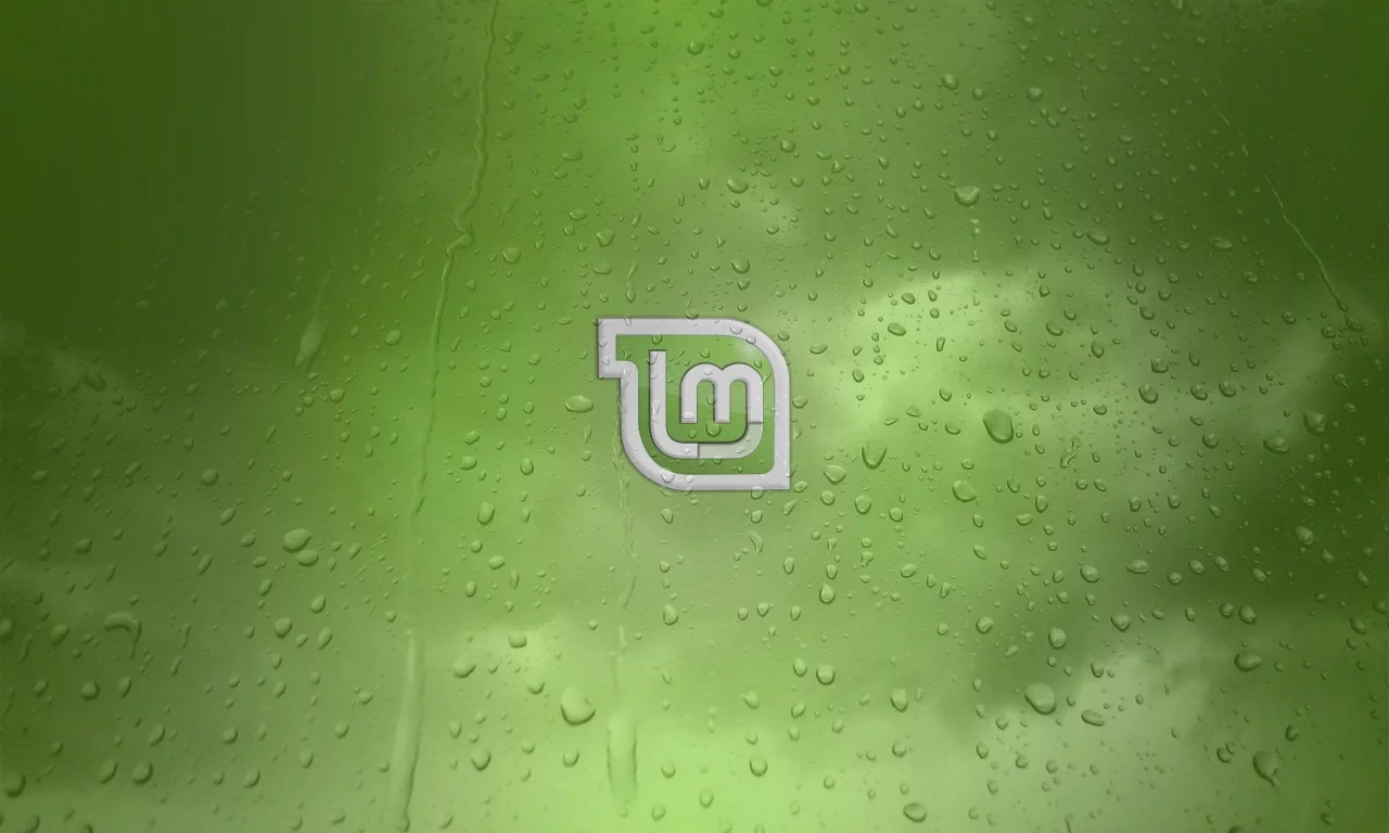 компьютер, фон, операционная, система, линукс, минт, мята, linux, mint, высокие, технологии, логотип, капли