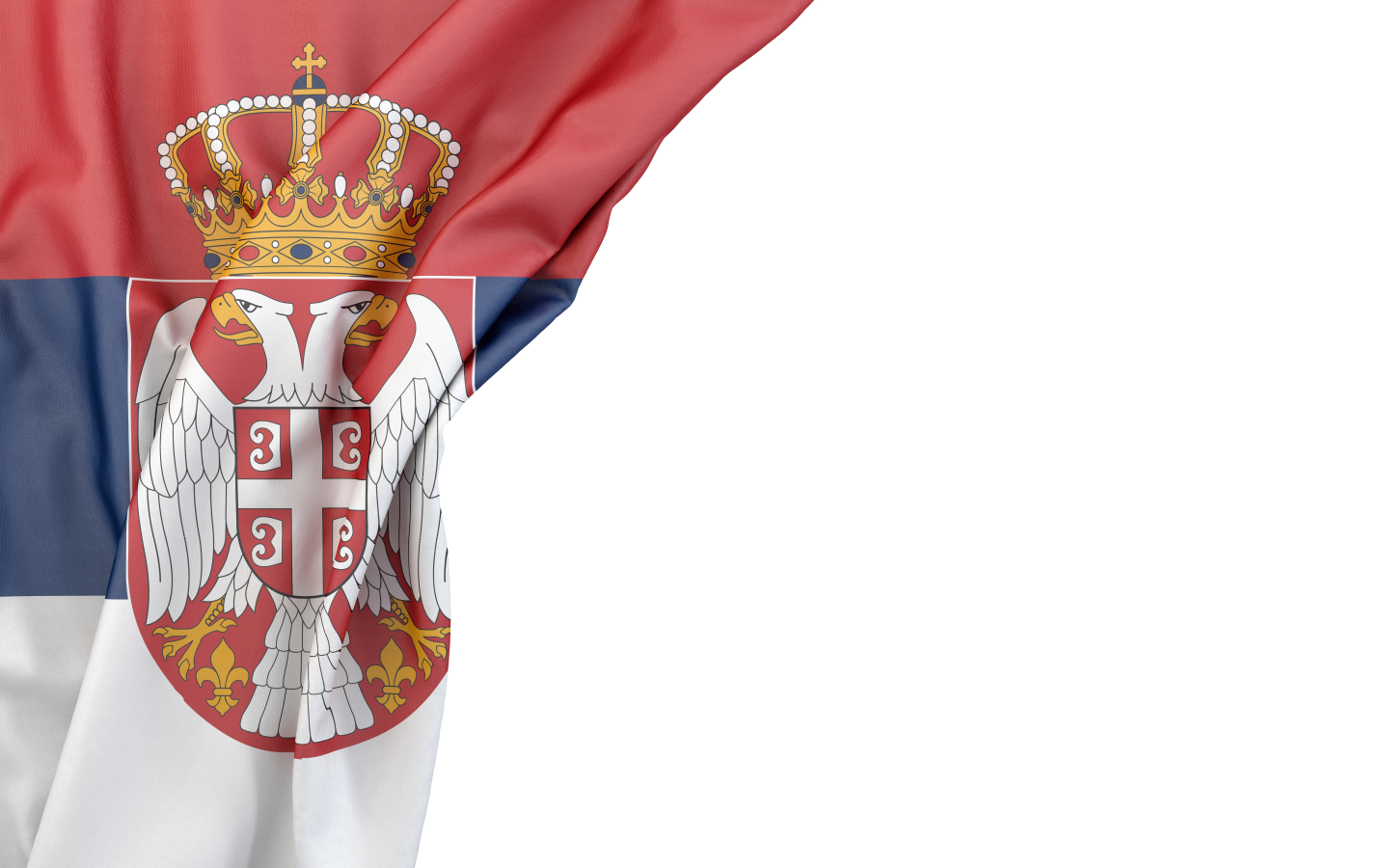флаг, сербия, орёл, корона, щит