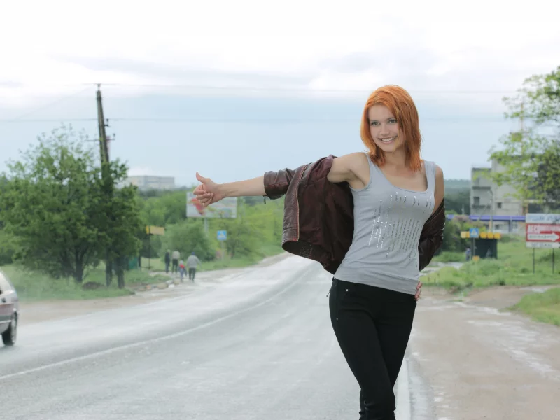девушка, милая, симпатичная, рыжая, джинсы