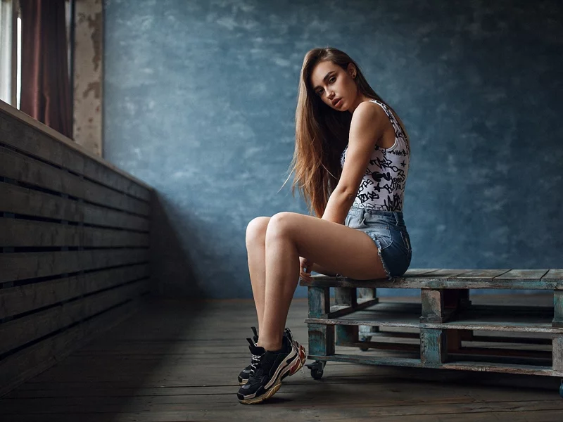девушка, милая, симпатичная, шорты