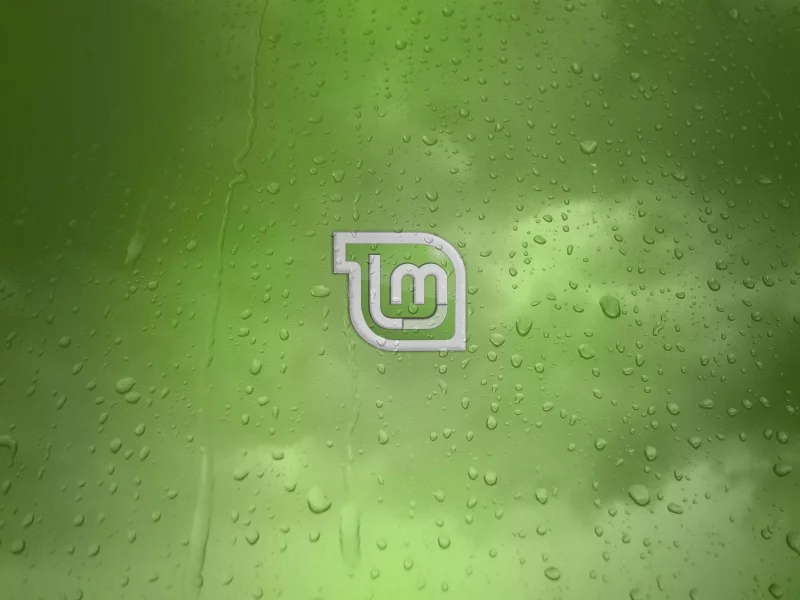 компьютер, фон, операционная, система, линукс, минт, мята, linux, mint, высокие, технологии, логотип, капли