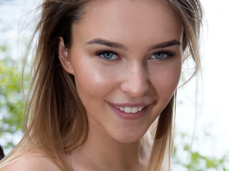 pretty, smile, blue eyes, model