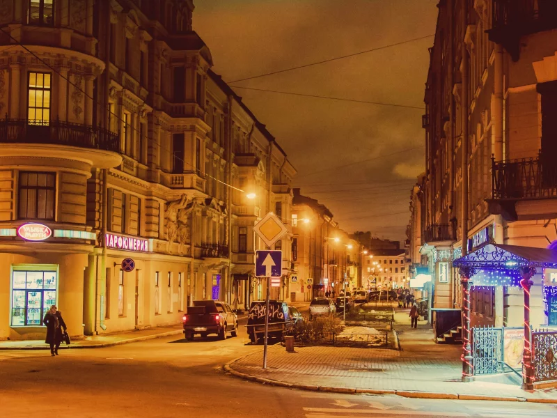 санктпетербург, ленинград, россия, город, улица, знак