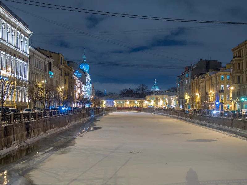 красный, мост, санкт петербург, ленинград, питер, россия, город, зима