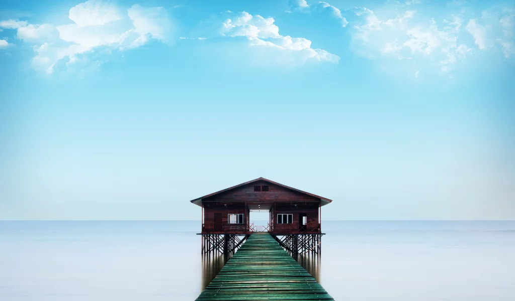 берег, море, небо, горизонт, облака, пейзаж