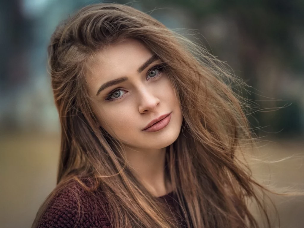 девушка, красивая, взгляд