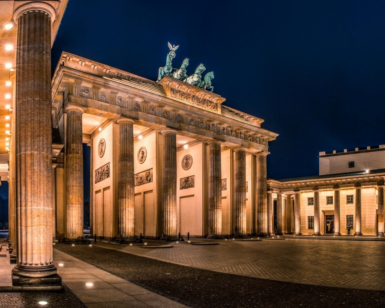 бранденбургские, ворота, brandenburger, tor, берлин, германия