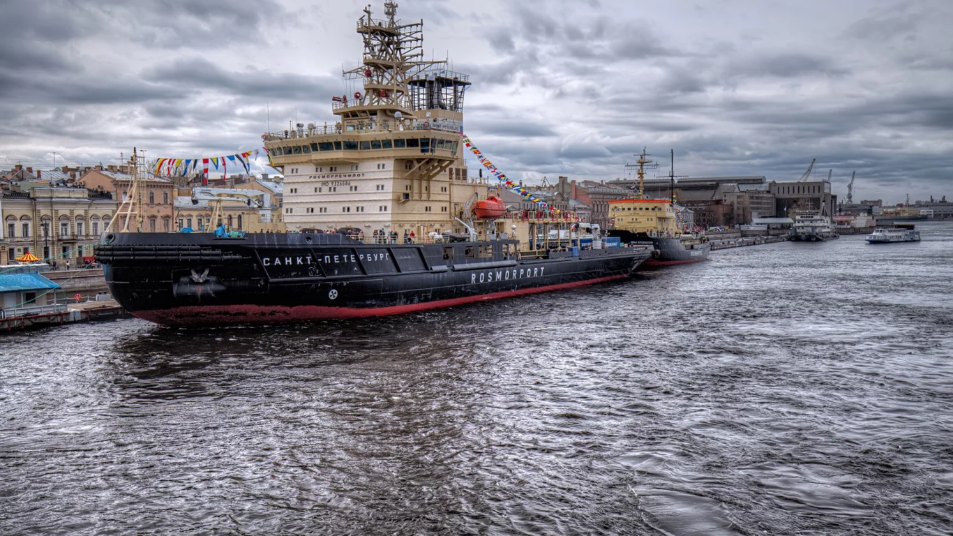 буксир, осень, пристань
