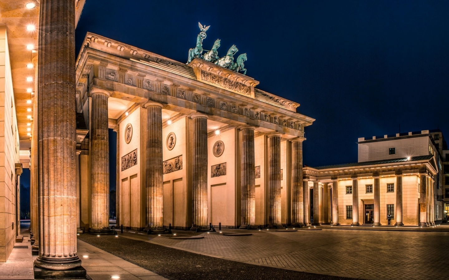 бранденбургские, ворота, brandenburger, tor, берлин, германия