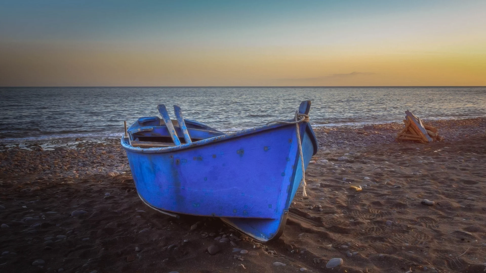 берег, моря, лодка