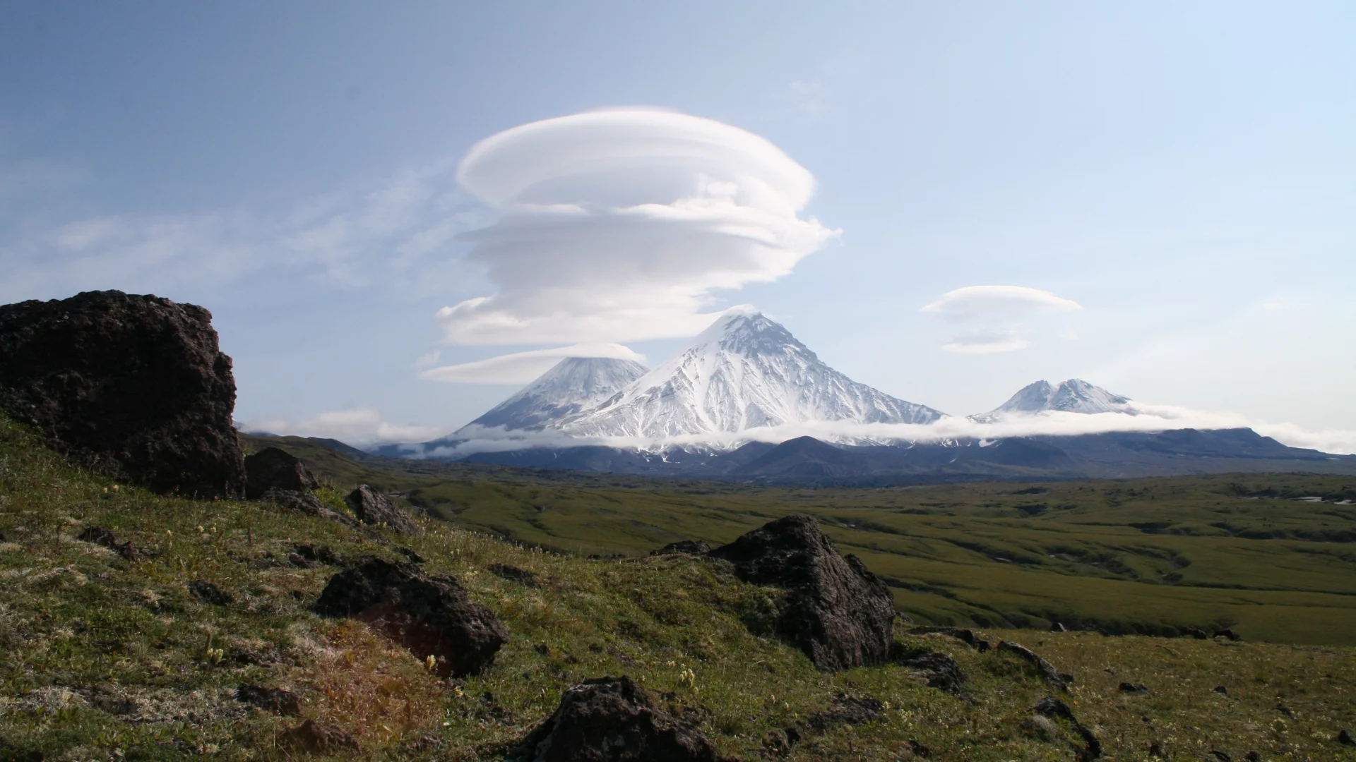 горы, сопки, камчатка, россия, природа, пейзаж, облака