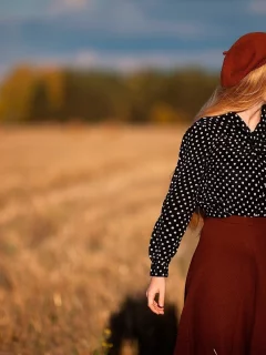 модель, девушка, фотосессия, в поле