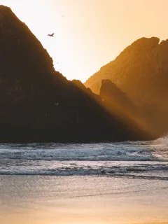 море, скалы, закат