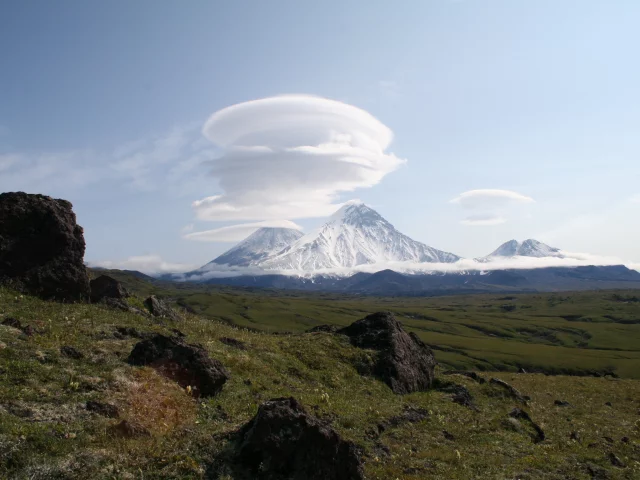 горы, сопки, камчатка, россия, природа, пейзаж, облака
