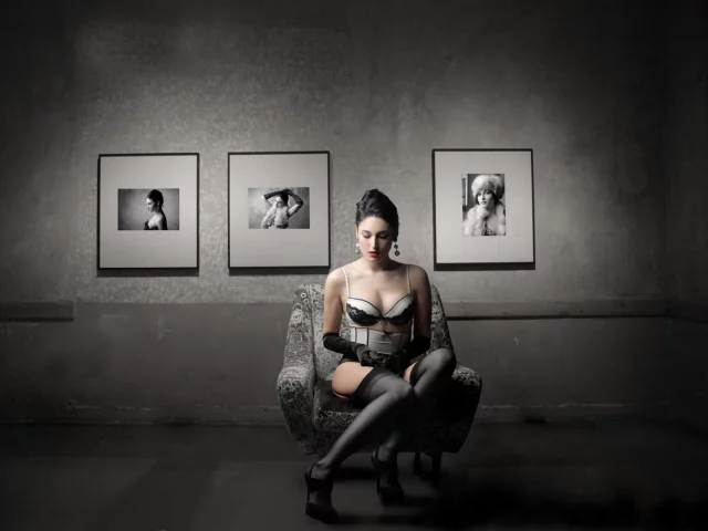 девушка, брюнетка, фотосессия, в комнате