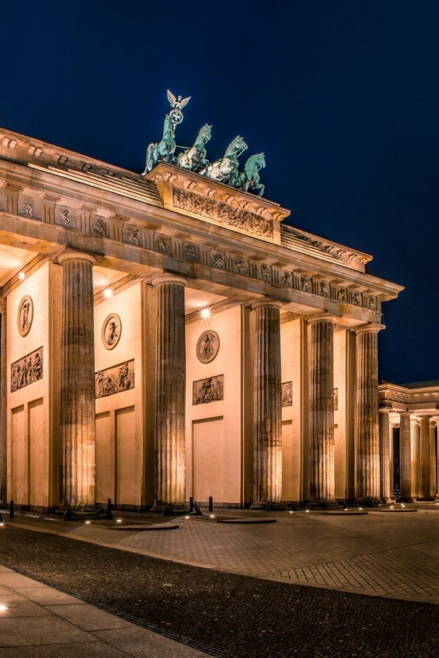 бранденбургские, ворота, brandenburger, tor, берлин, германия