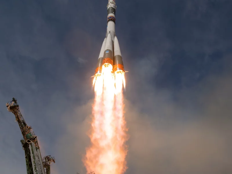 ракета, союз, пуск, старт, космос, небо, огонь, пламя