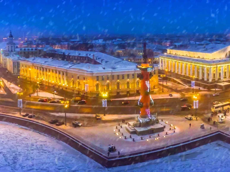 санкт петербург, ленинград, россия, зима, снег, город