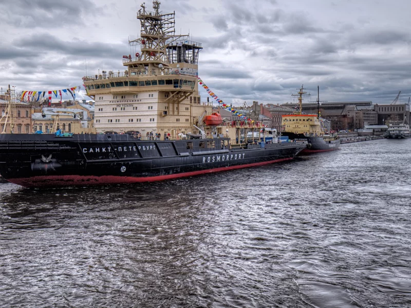 буксир, осень, пристань