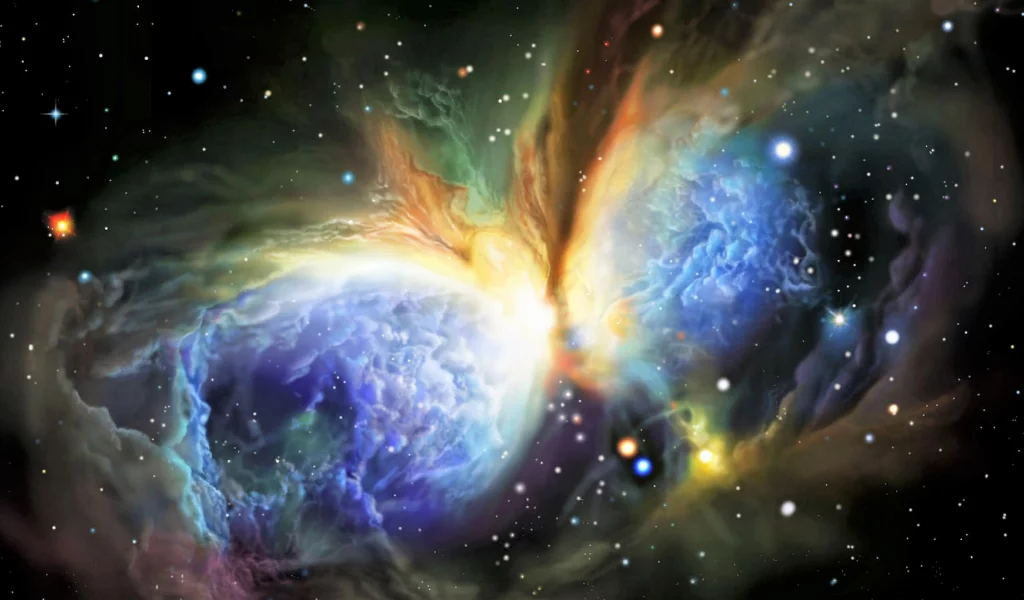 space, nebula, stars, colorful