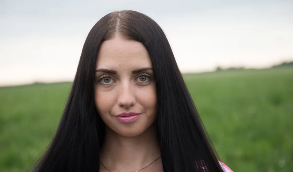 девушка, взгляд красивая