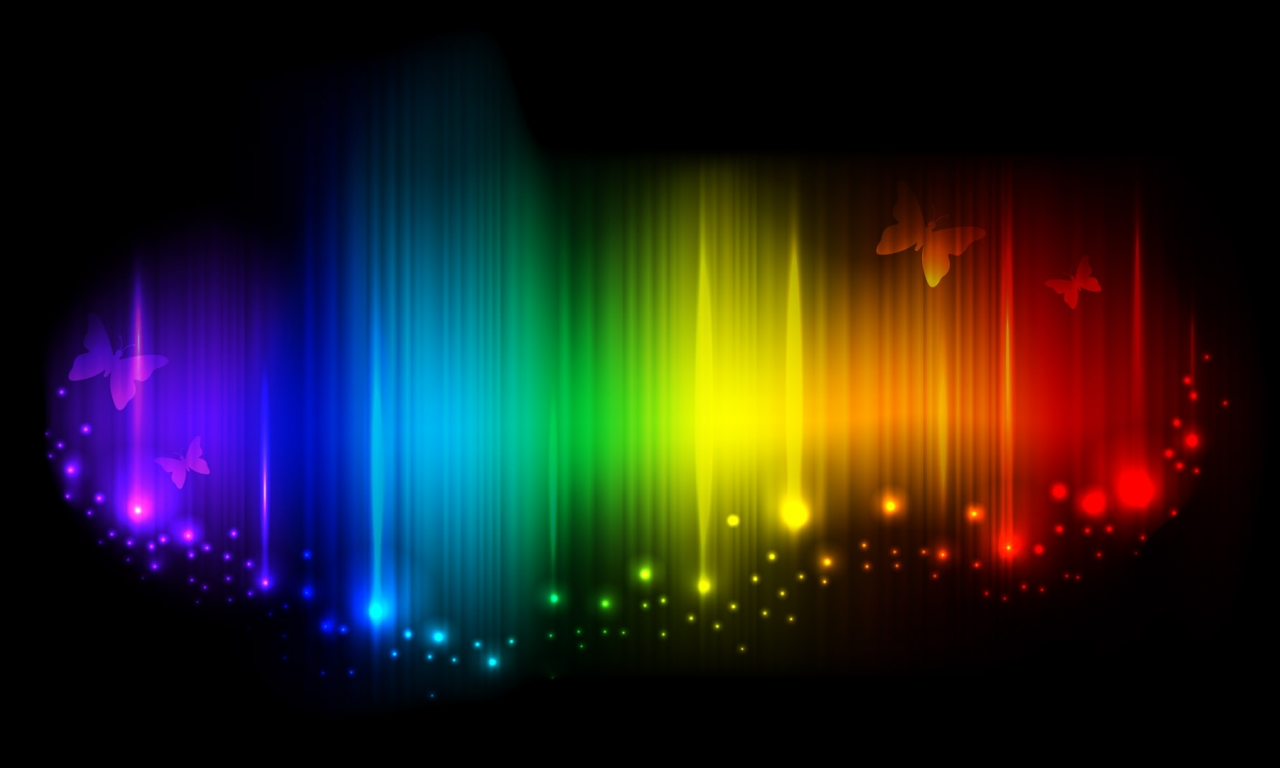 спектр, абстракция, бабочка, радуга
