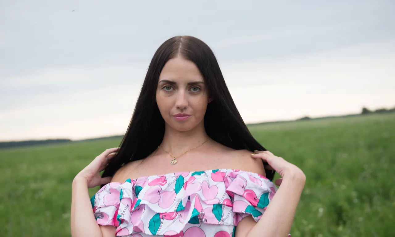 девушка, взгляд красивая