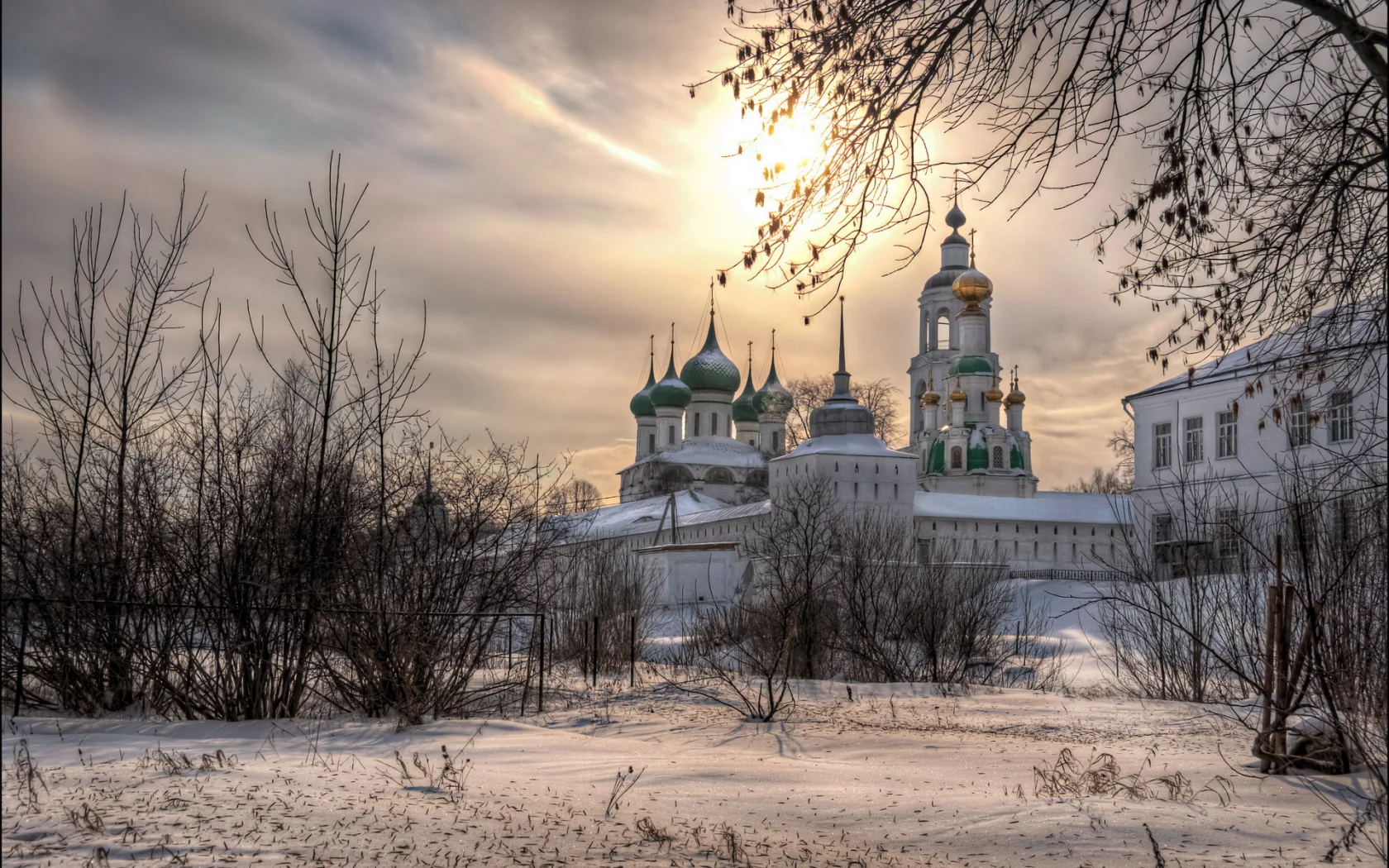 зима, снег, церковь, храм