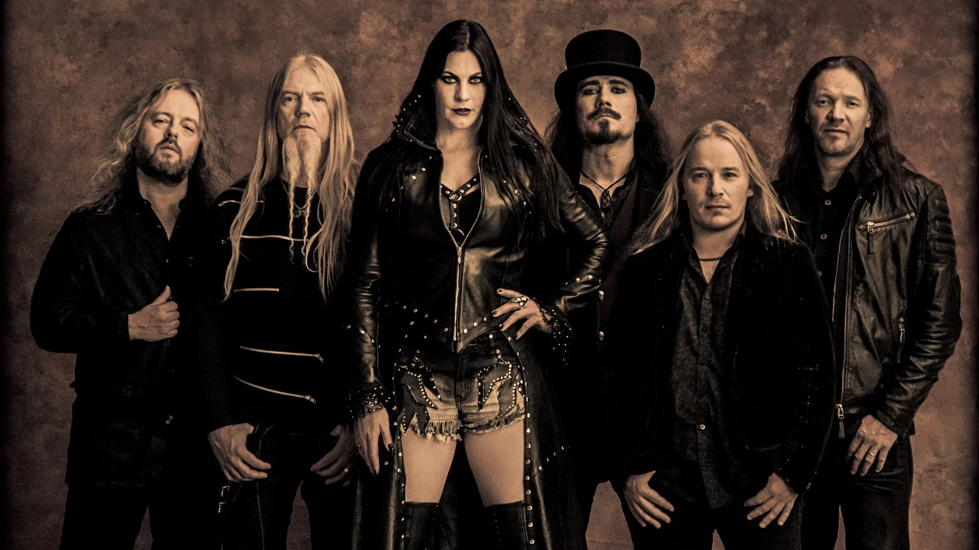 nightwish, рок группа, артисты, чернобелая, девушка, ножки, ляжки, макияж