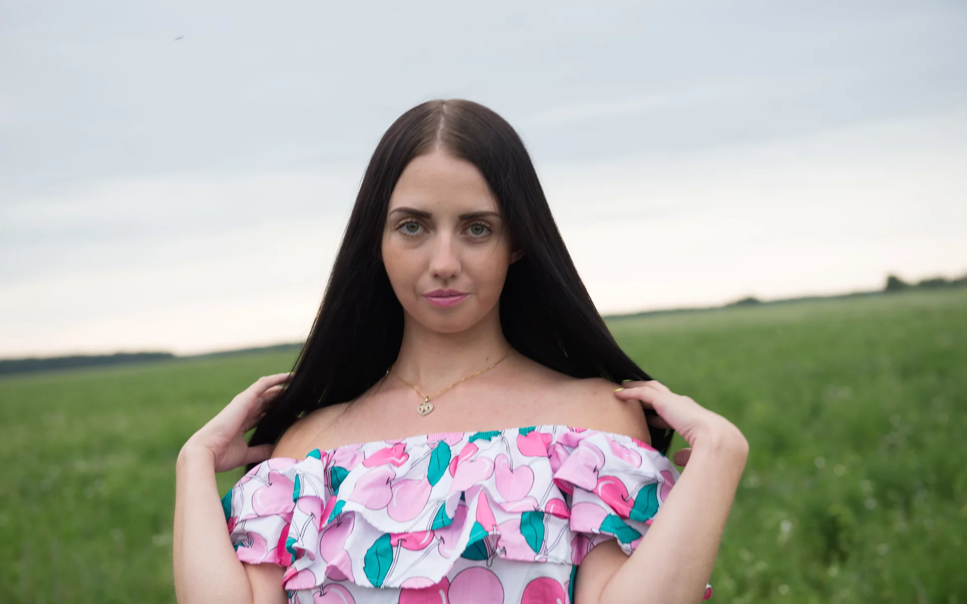 девушка, взгляд красивая