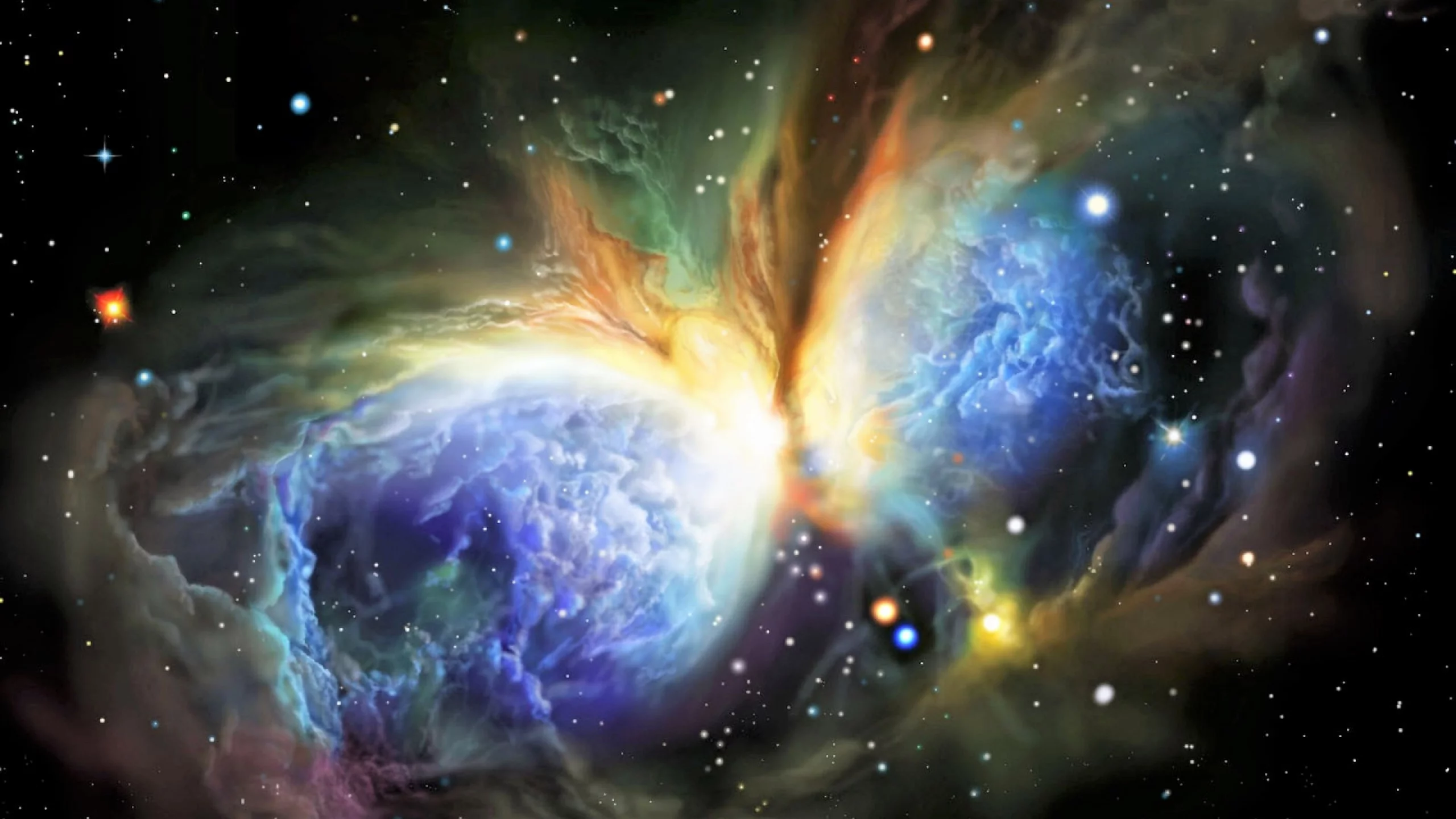 space, nebula, stars, colorful