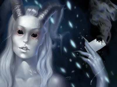 демон, дьявол, devil, рога, глаза, карты, взгляд