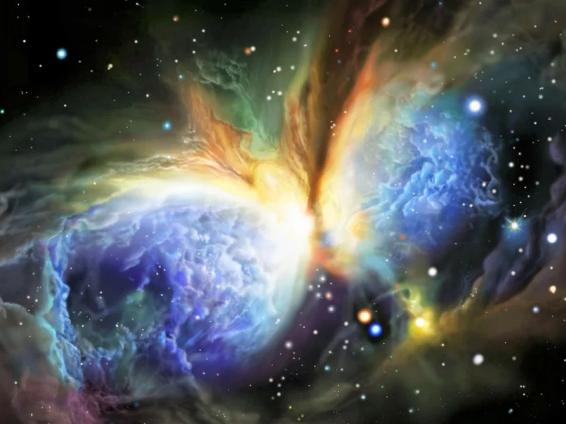 space, nebula, stars, colorful