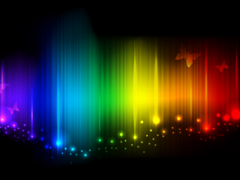 спектр, абстракция, бабочка, радуга