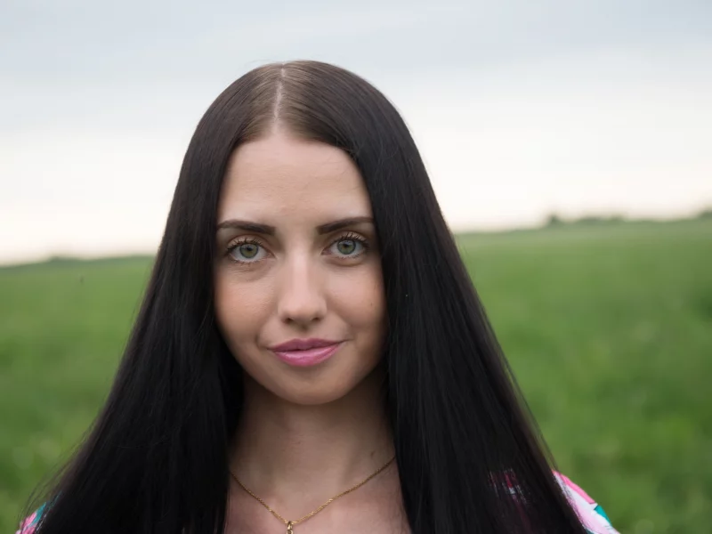 девушка, взгляд красивая
