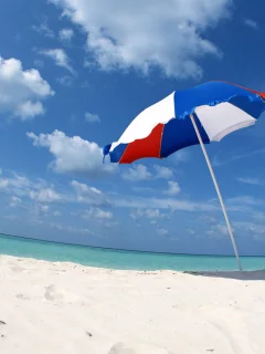 пляж, море, зонтик