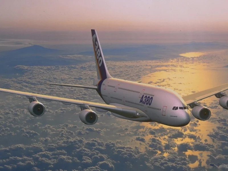 самолёт, авиалайнер, эйрбас, а380